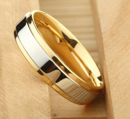 Bagues dorées argentées duo