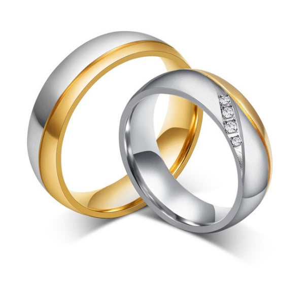 Bague couple or argent
