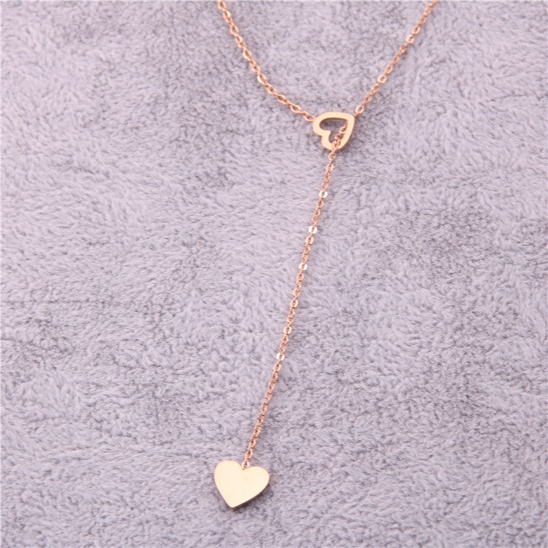 Collier coeur double