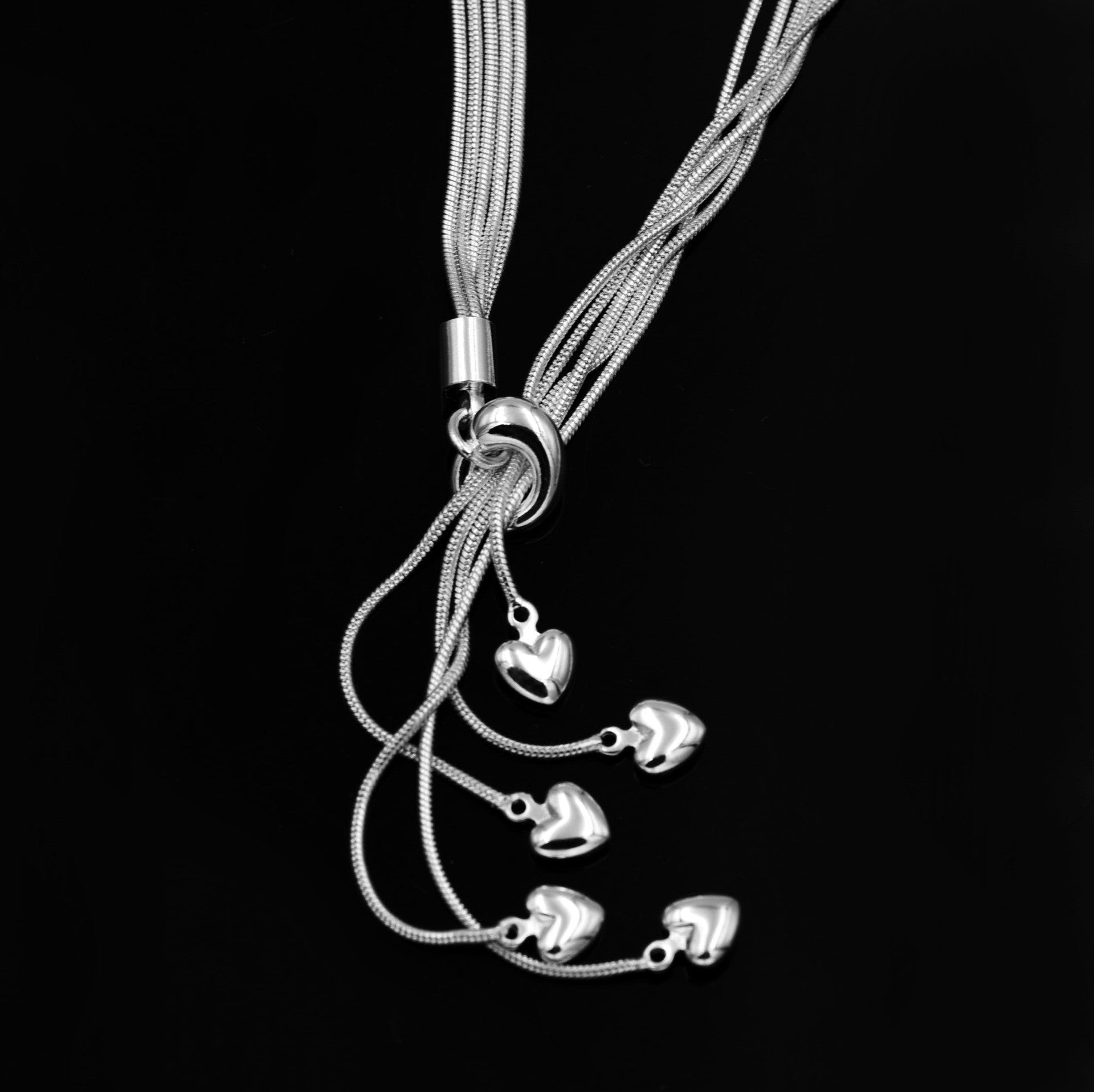 Collier et bracelet cœurs Hanna