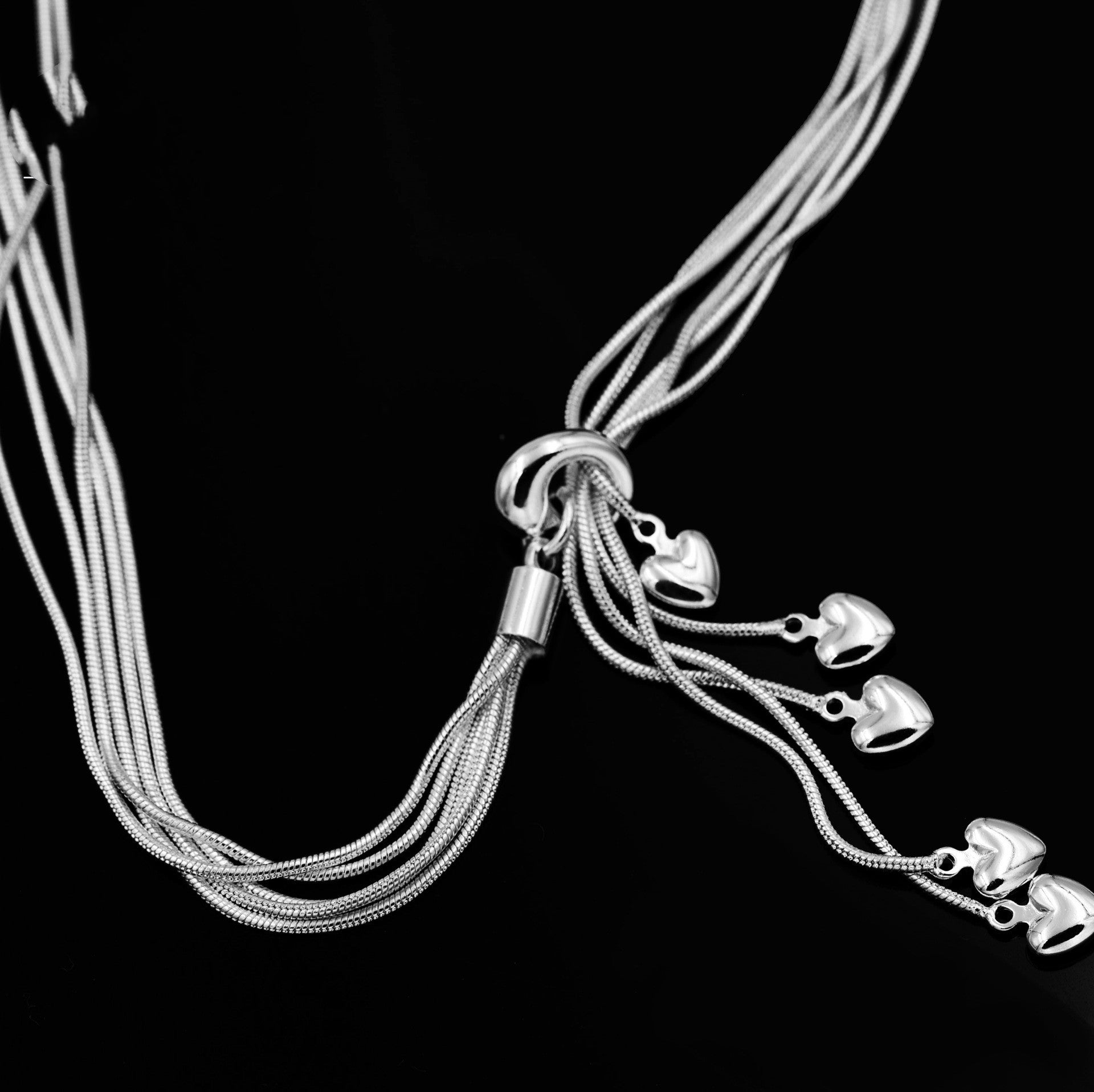 Collier et bracelet cœurs Hanna