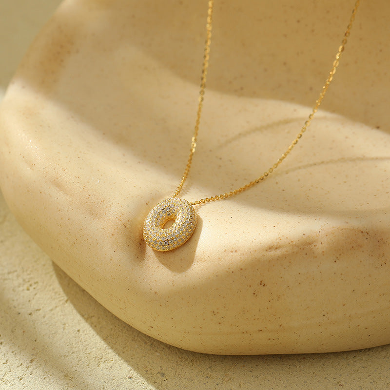 Collier initiale diamants