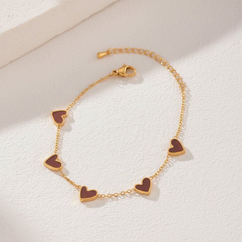 Bracelet cœurs colorés ami(e)(s)