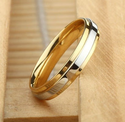 Bagues dorées argentées duo