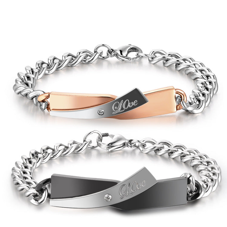 Bracelet "love" couple H/F