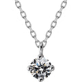 Collier épuré diamant ARGENT