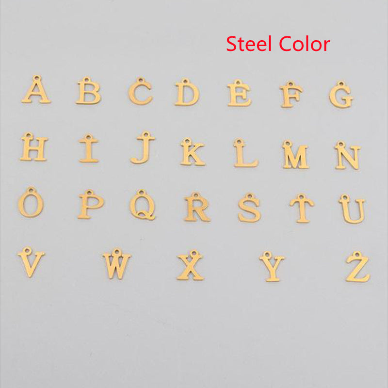 Collier lettre anneau