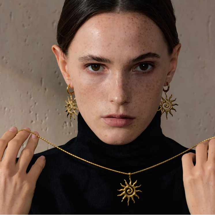 Collier & boucles d'oreilles sun Lila