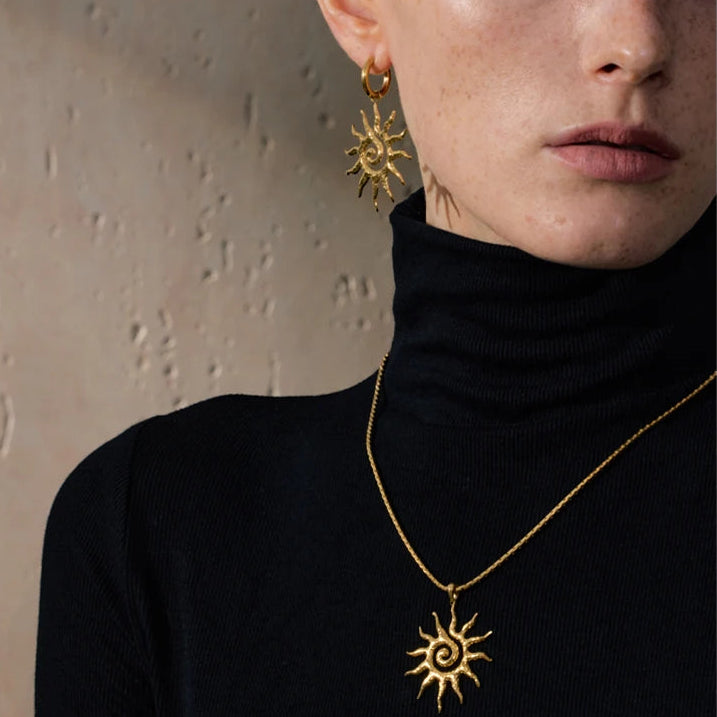Collier & boucles d'oreilles sun Lila