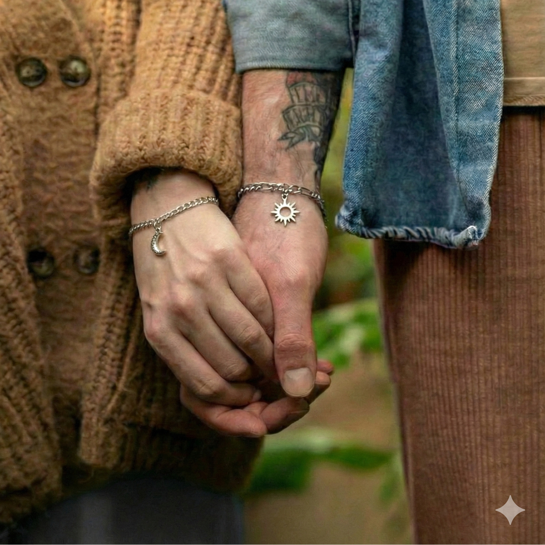 Chaine cœur magnétique, pendentifs (2 pcs)