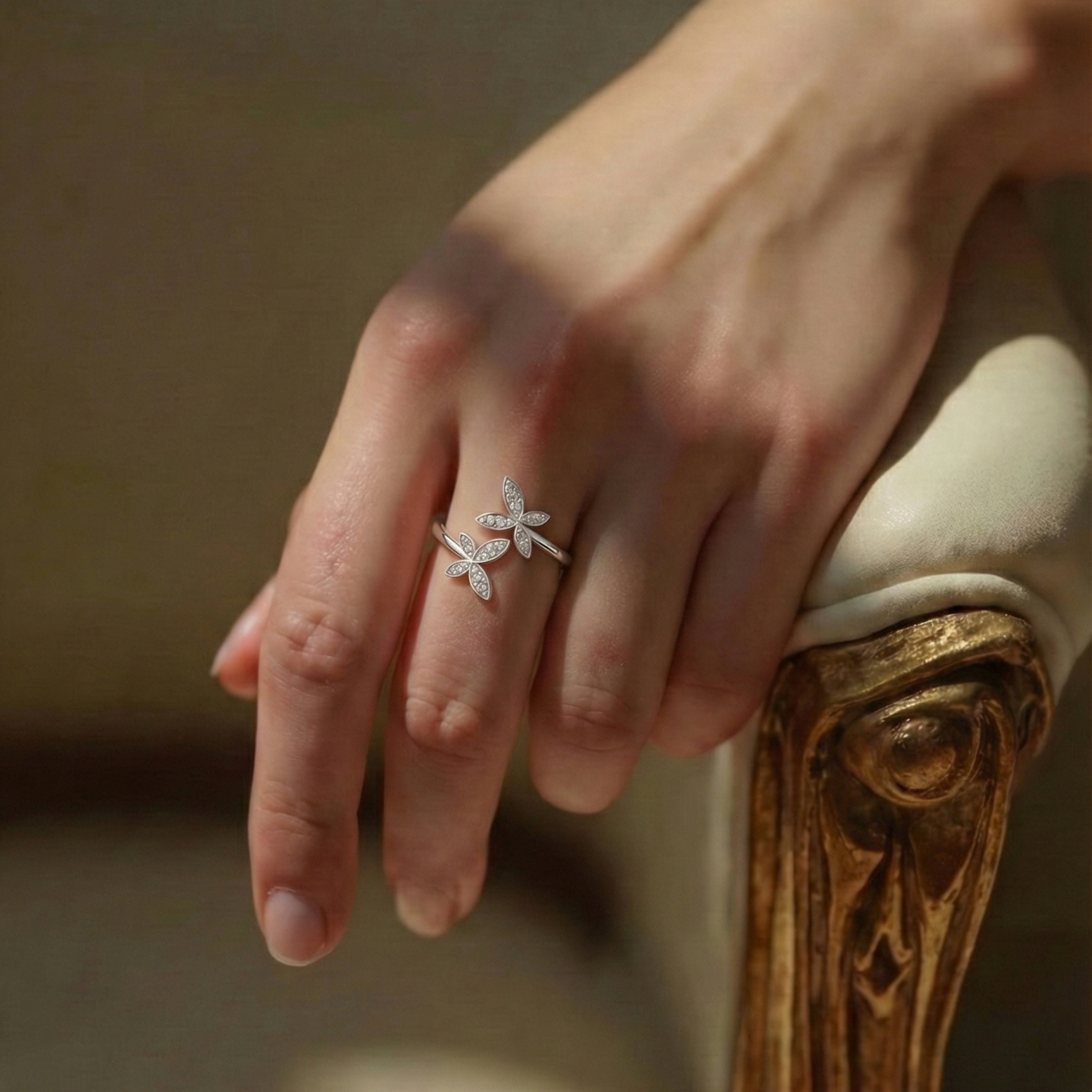 Bague papillons Julie