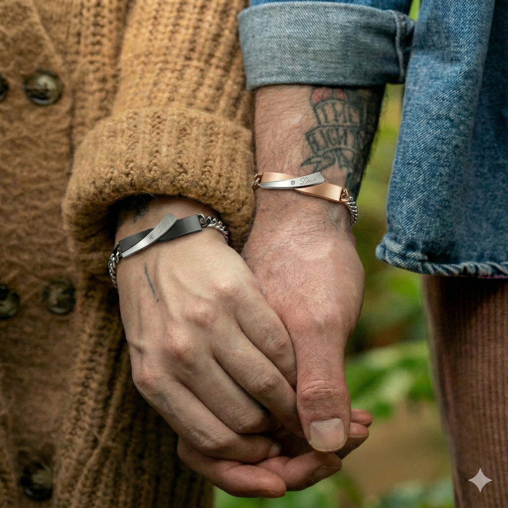 Bracelet "love" couple H/F