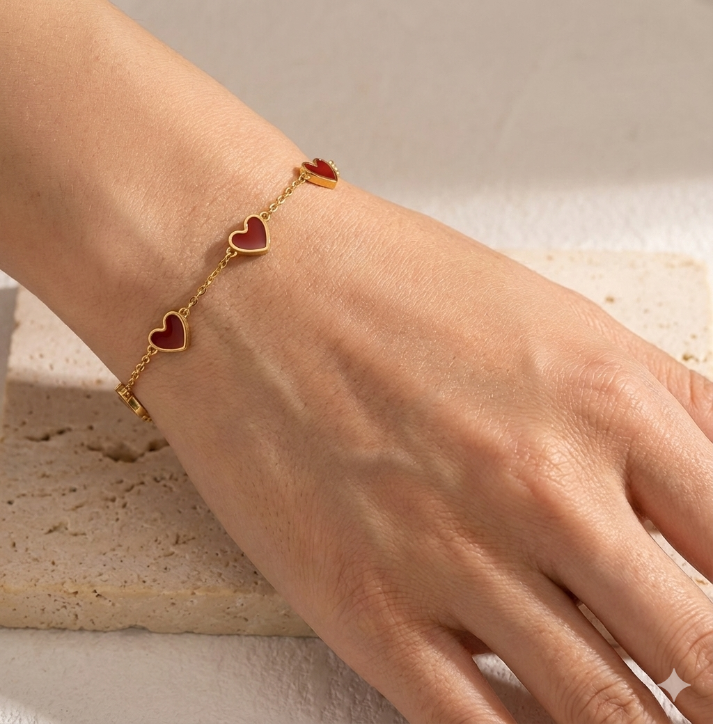 Bracelet cœurs colorés ami(e)(s)