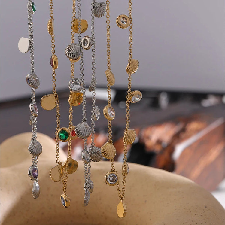 Collier pierre coquillage Alexia