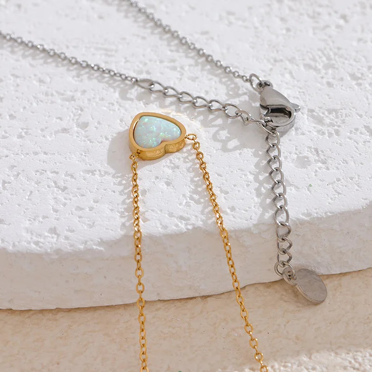 Collier cœur nacré Solène