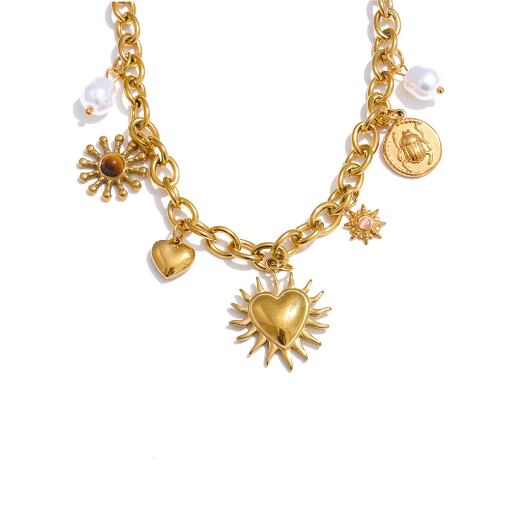 Collier breloque sun