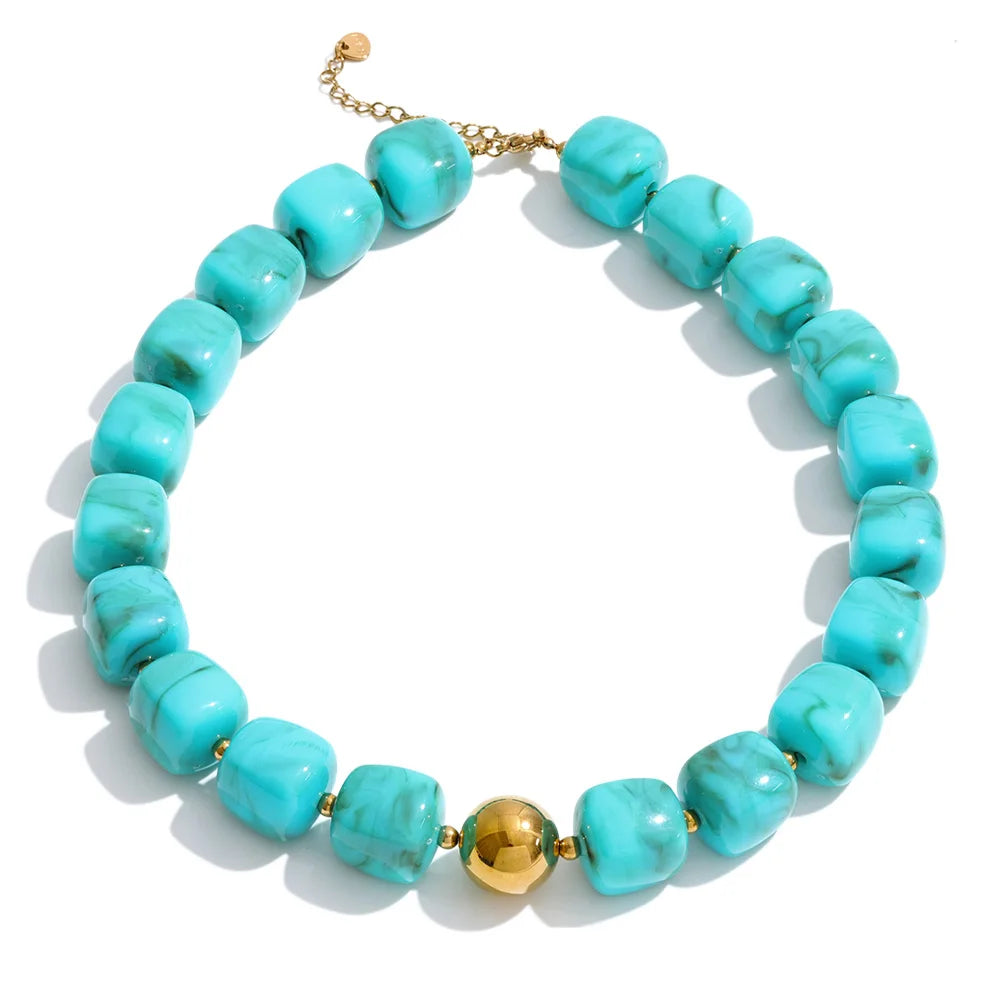 Collier et bracelet perles Silvia