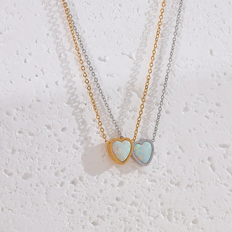 Collier cœur nacré Solène