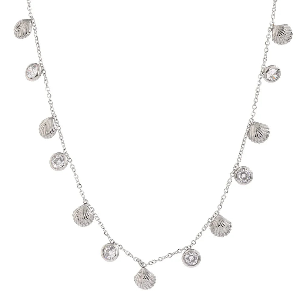 Collier pierre coquillage Alexia