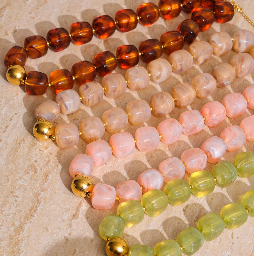 Collier et bracelet perles Silvia