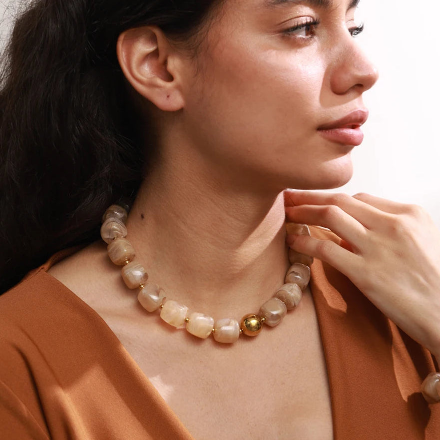 Collier et bracelet perles Silvia