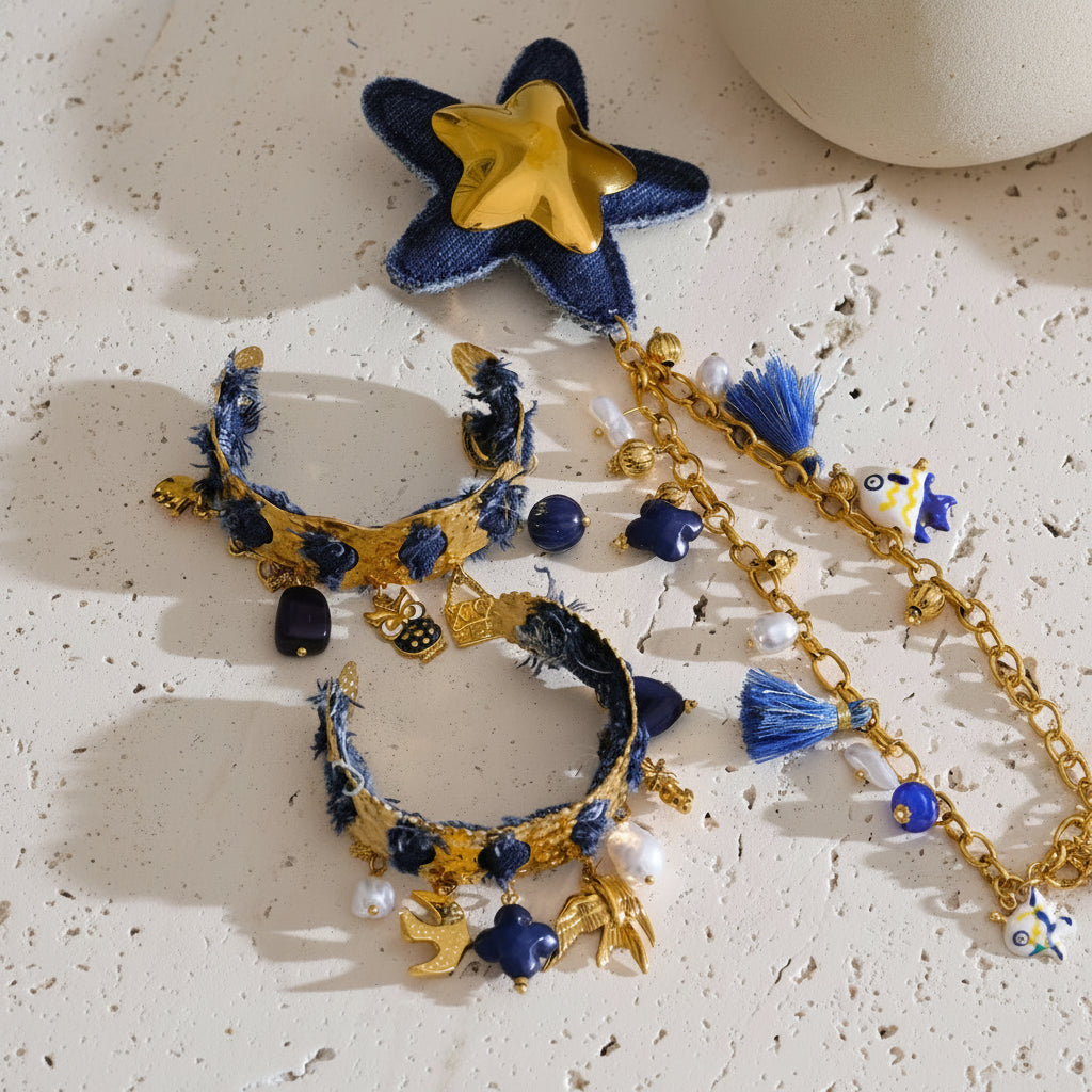 Collier & jonc Tissu Olivia