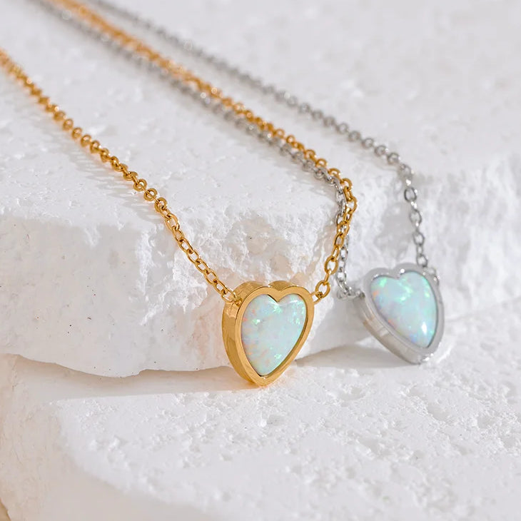 Collier cœur nacré Solène