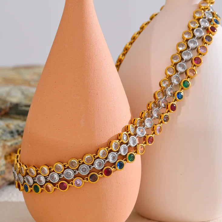 Collier & bracelet diamant Jeanne