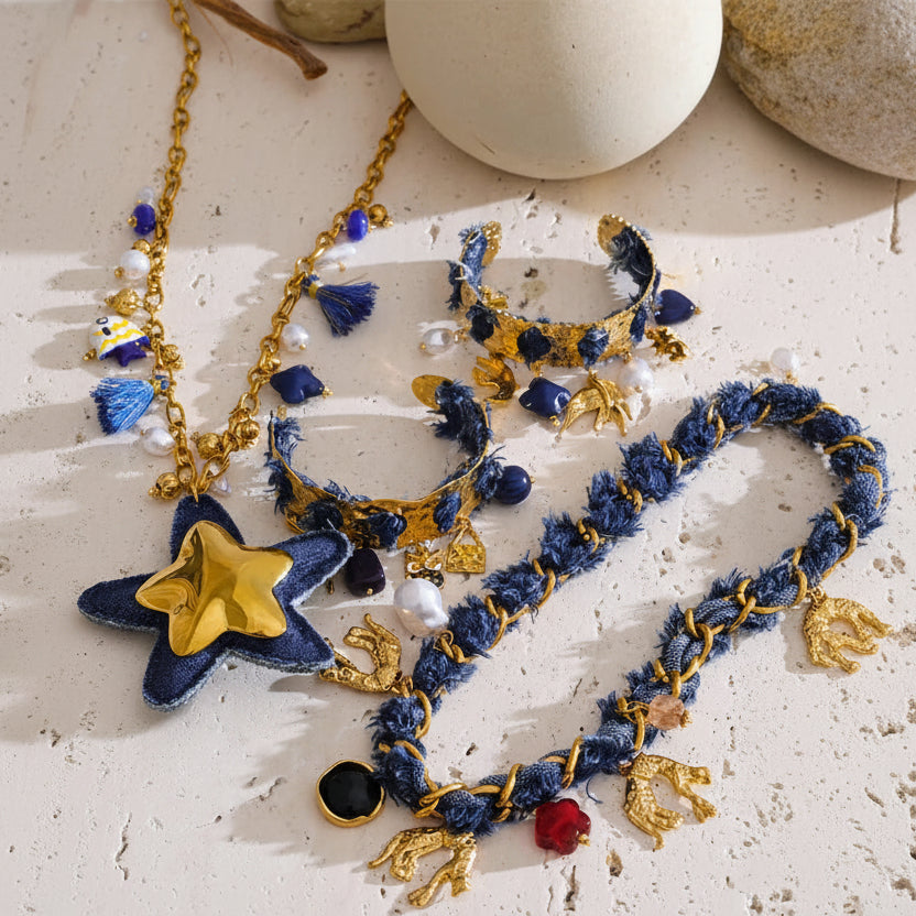 Collier & jonc Tissu Olivia