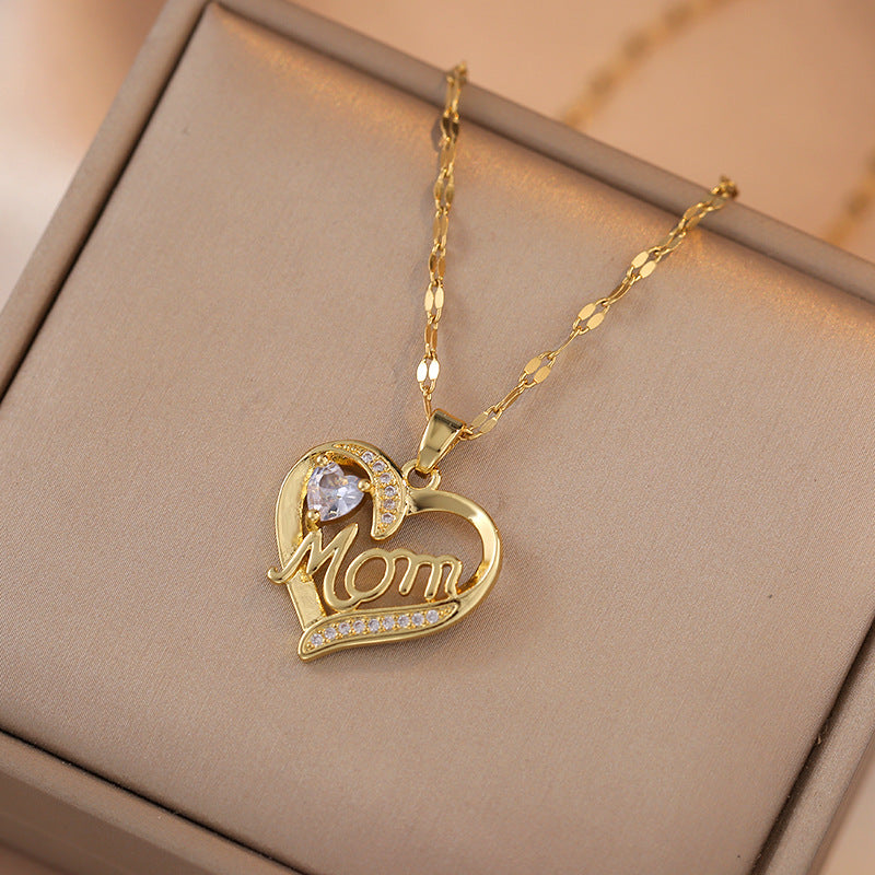 Collier "mom" coeur