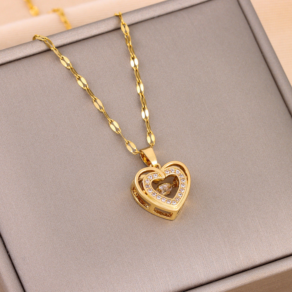Collier coeur diamant