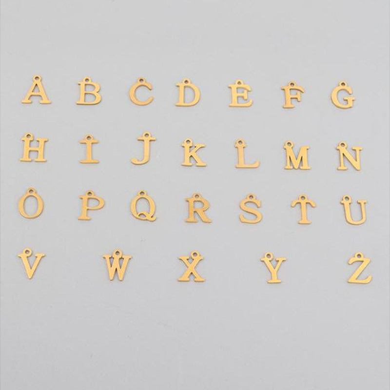 Collier lettre anneau