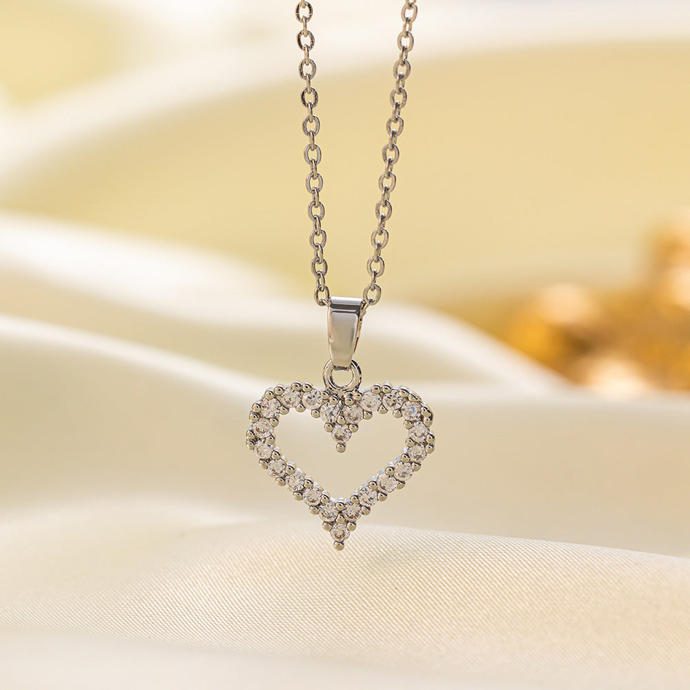 Collier coeur diamant